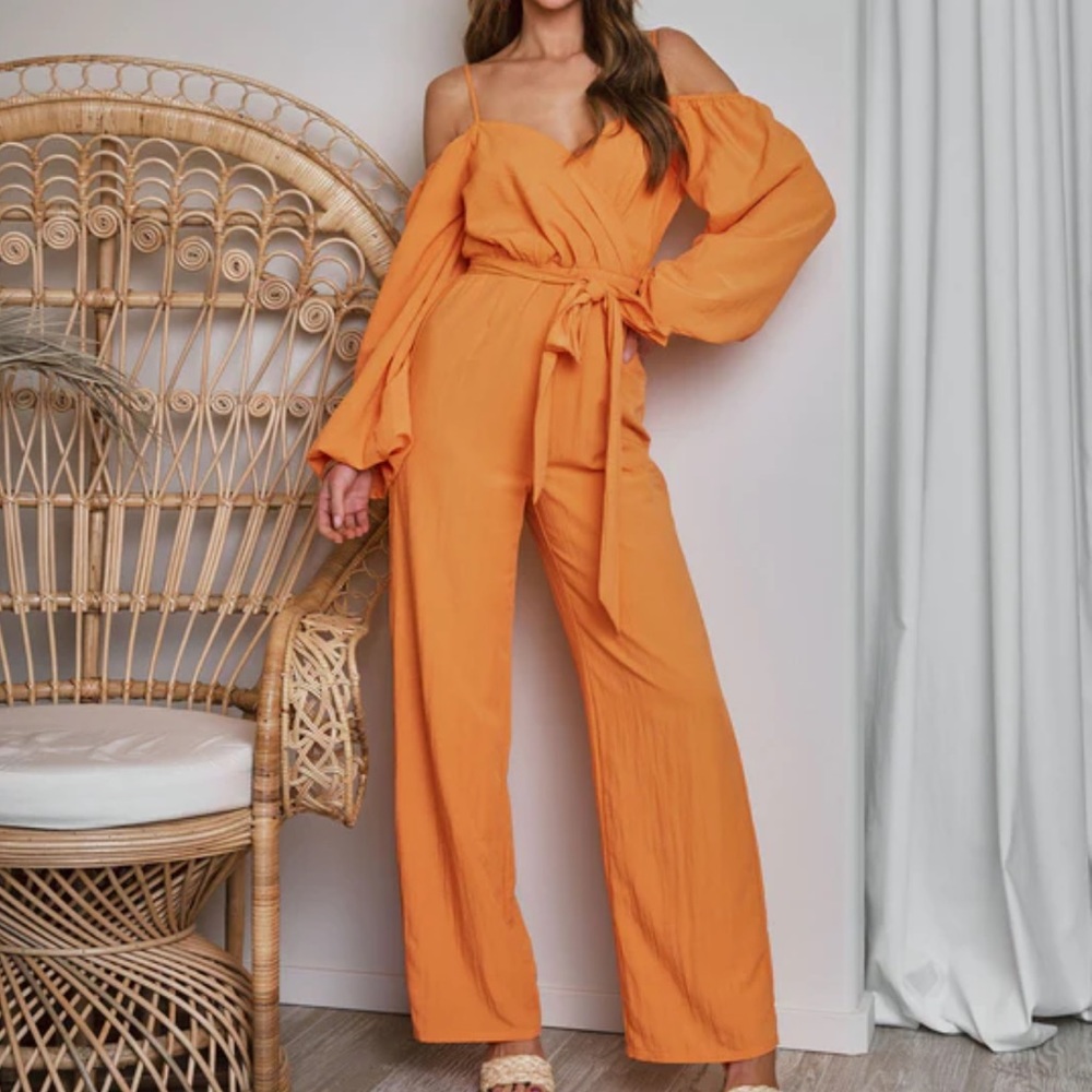 VICI | Key West Off The Shoulder Wide Leg Jumpsuit